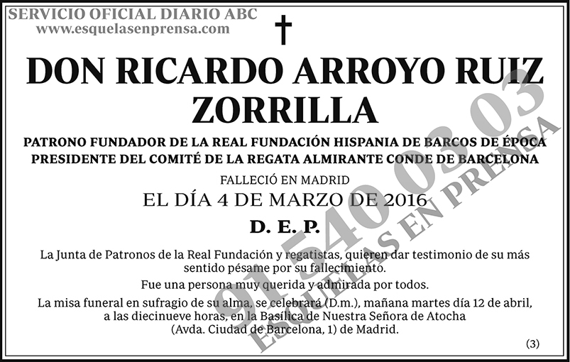 Ricardo Arroyo Ruiz Zorrilla